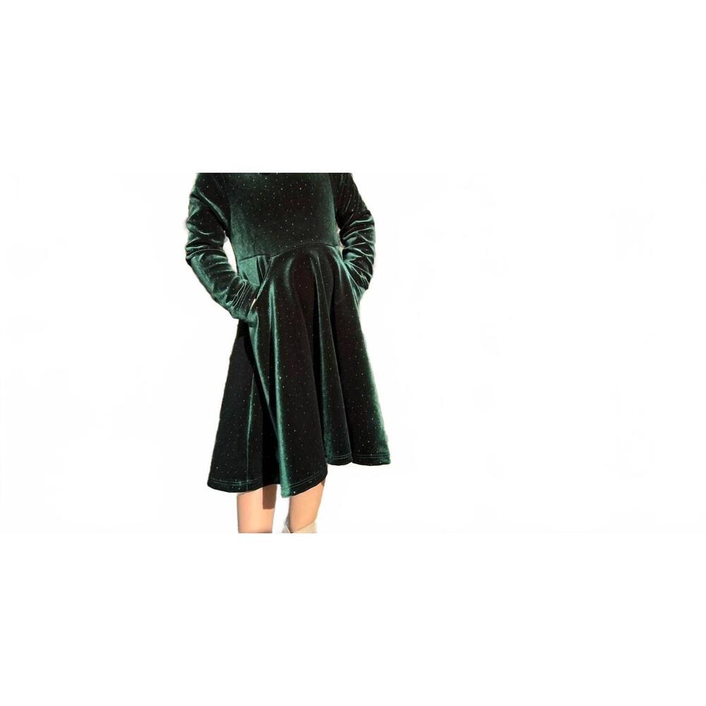 NEW VIGNETTE merilee dress in green sparkle